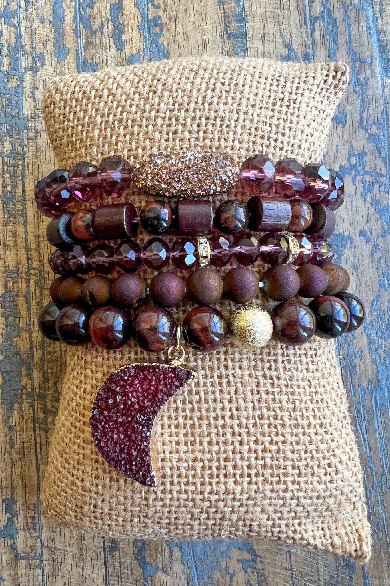 Zambia Bracelet Set Mahogany