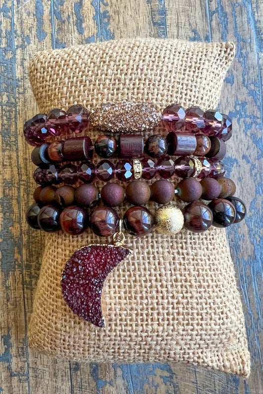 Zambia Bracelet Set Mahogany