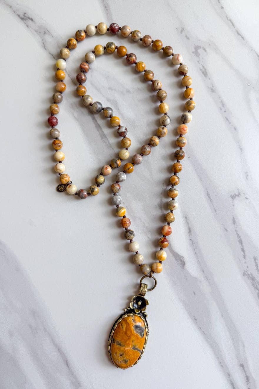 Florette Necklace-Crazy Agate