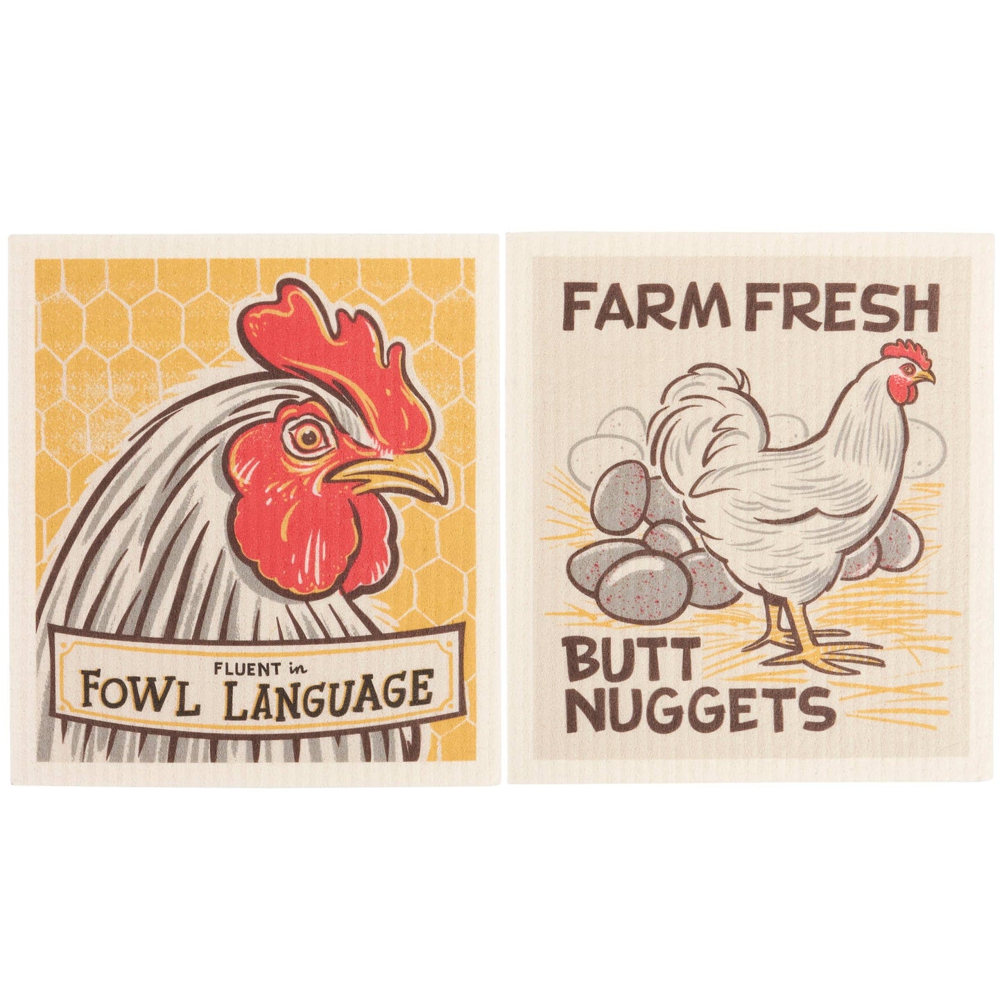 Fowl Language Swedish Dishcloth Set