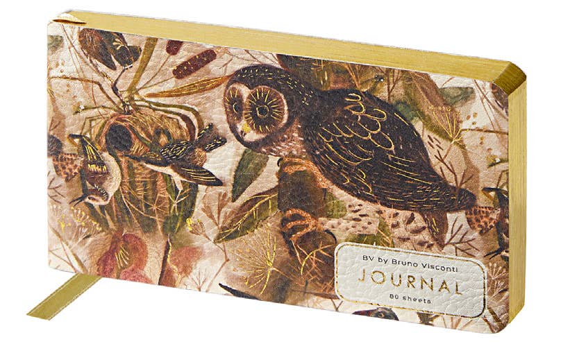 Horizontal Vegan Leather Weekly Planner - Owls
