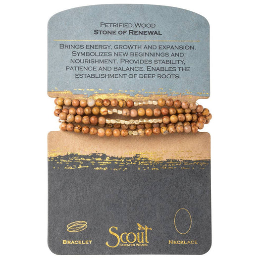 Stone Wrap: Petrified Wood Bracelet