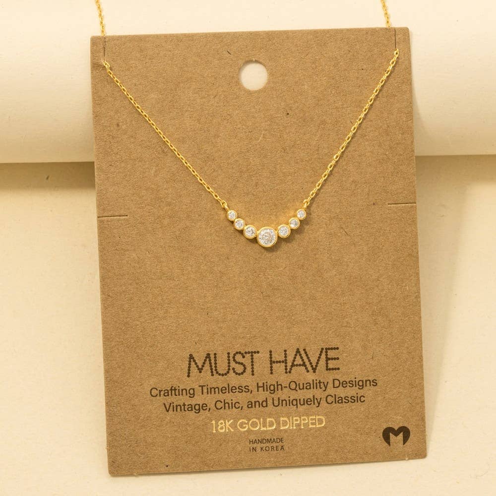 Elegant Jewel Link Charm Necklace: G