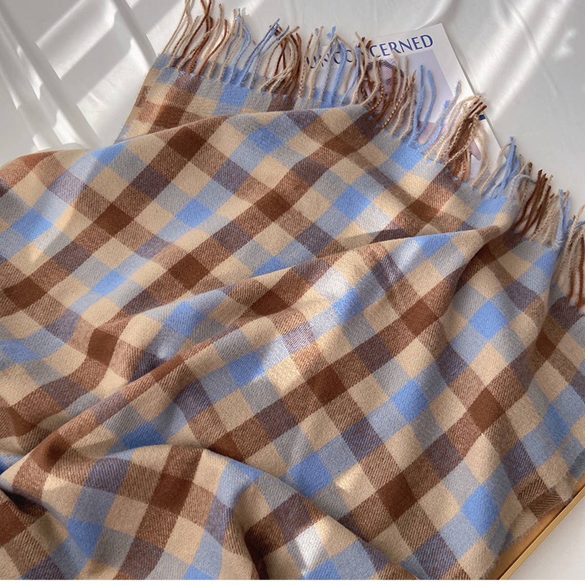 Vintage Wool-Blend Scarf – Cozy Winter Neck Wrap_CWASC1476: GREEN1 / (OS) 1
