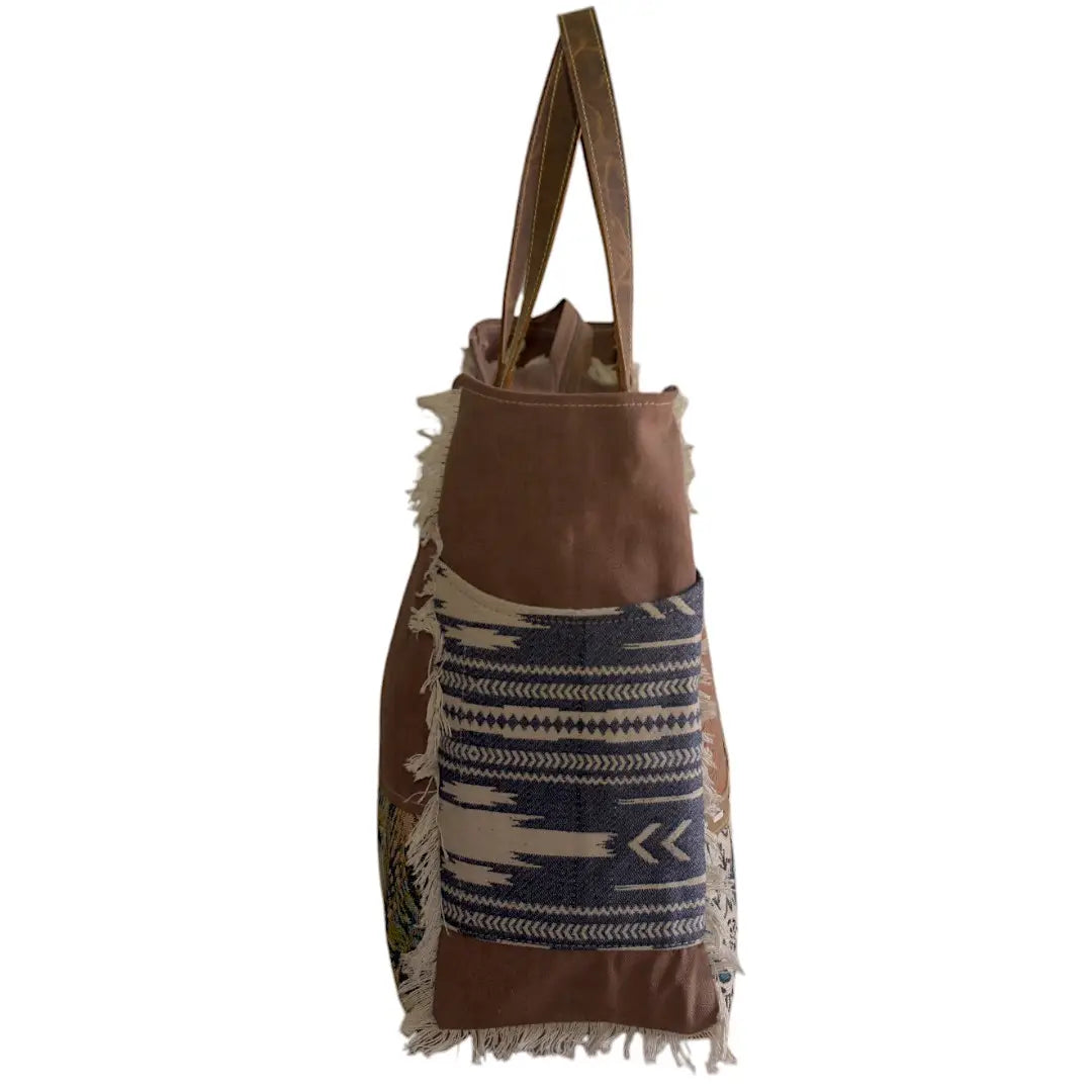 Stitched Boho Patchwork Kedo Weekender Bag
