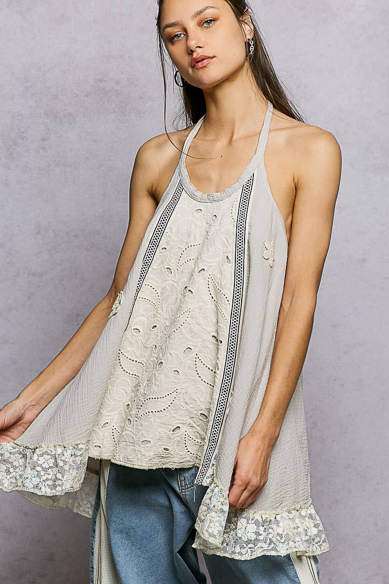 Crochet Halter Neck Top