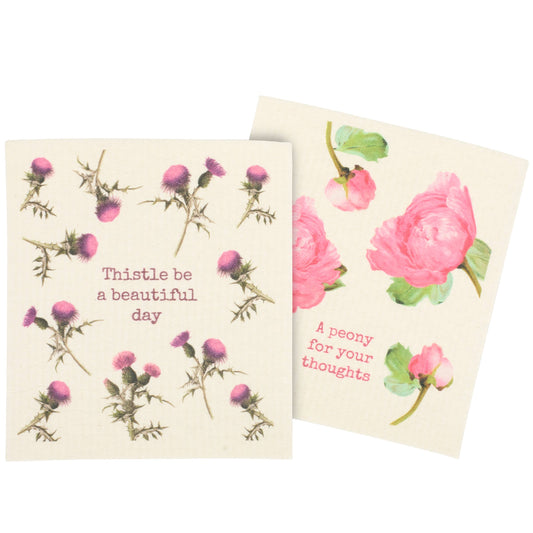 Thistle Be Beautiful Swedish Dishcloth Set