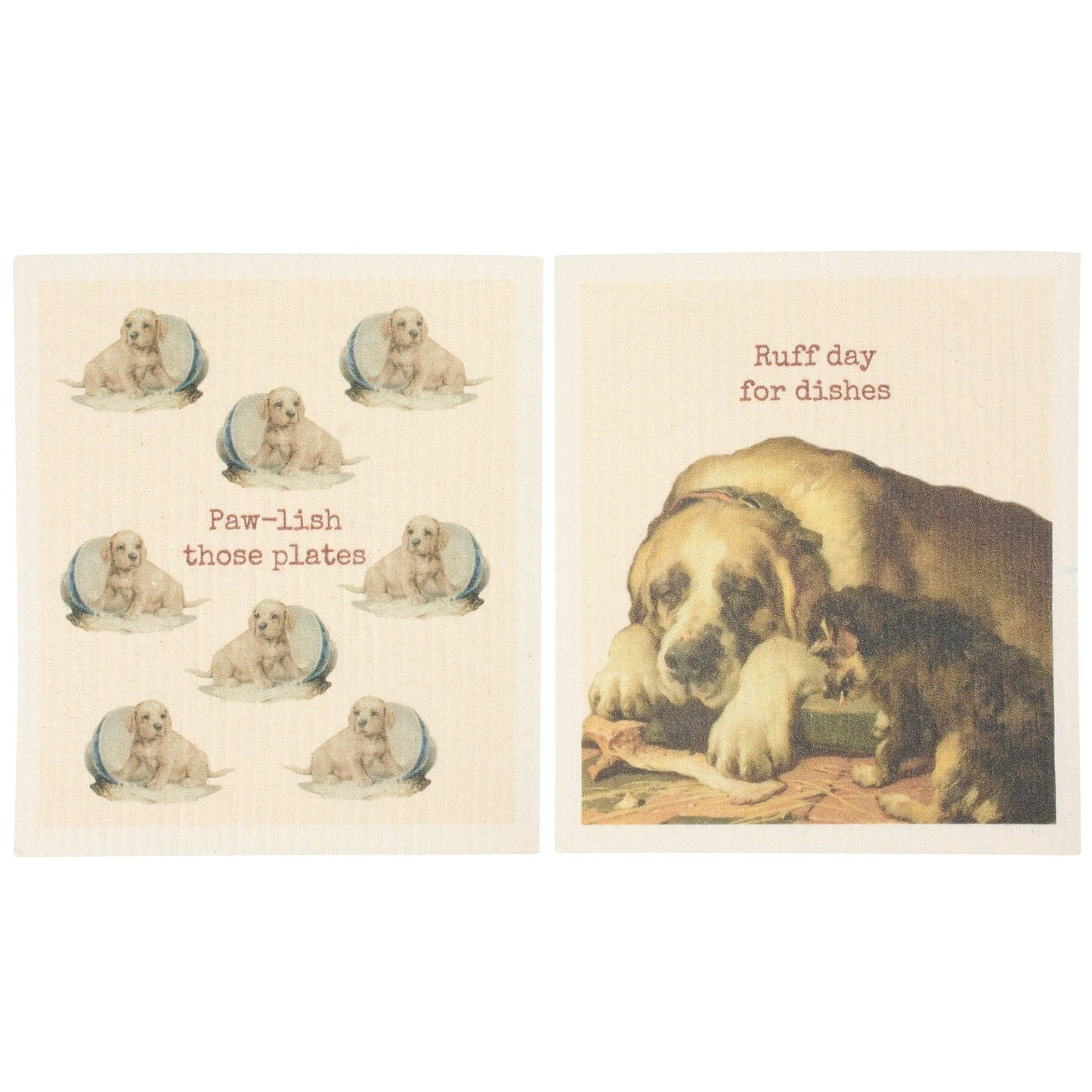 Ruff Day For Dishes Swedish Dishcloth Set