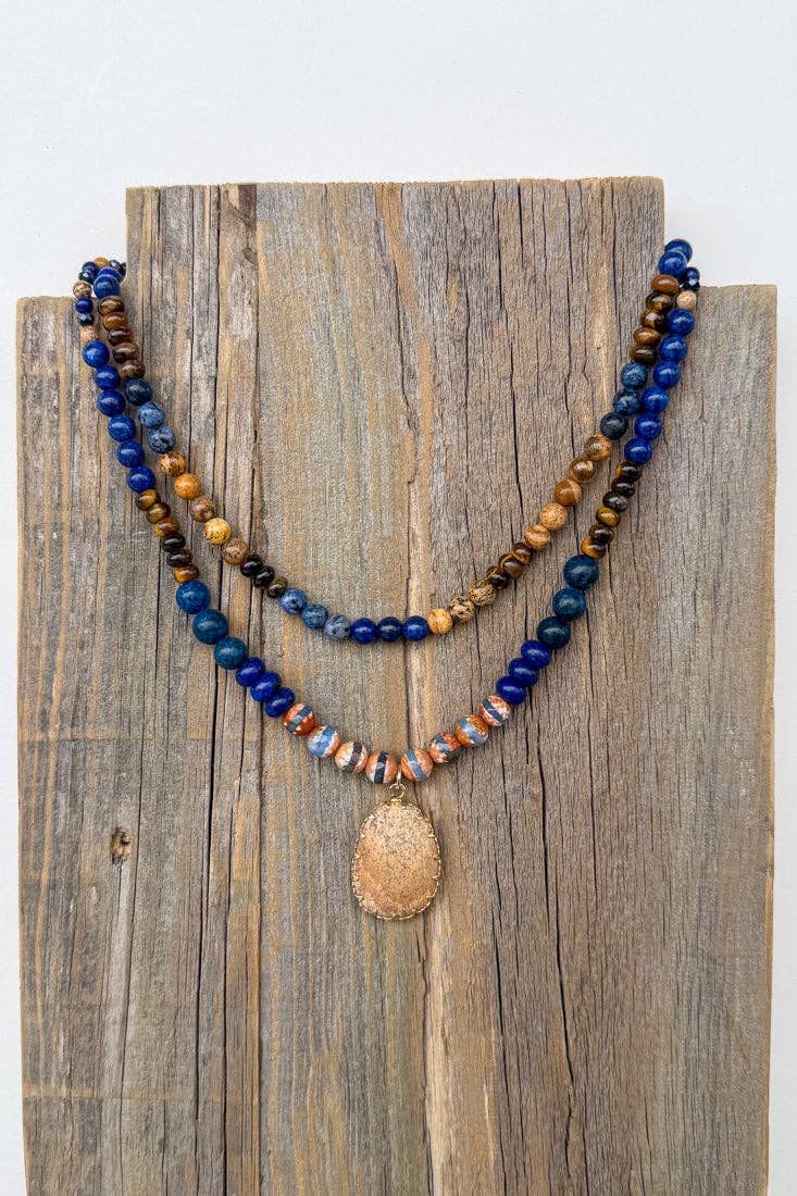 Becca Necklace - Navy