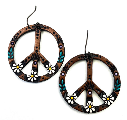 LPS011 ER-Painted Peace Sign On Wire
