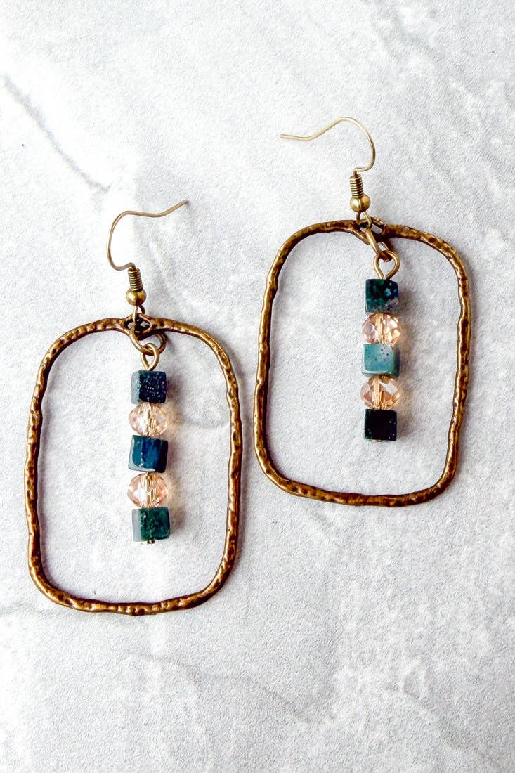 Suki Earrings: India Agate