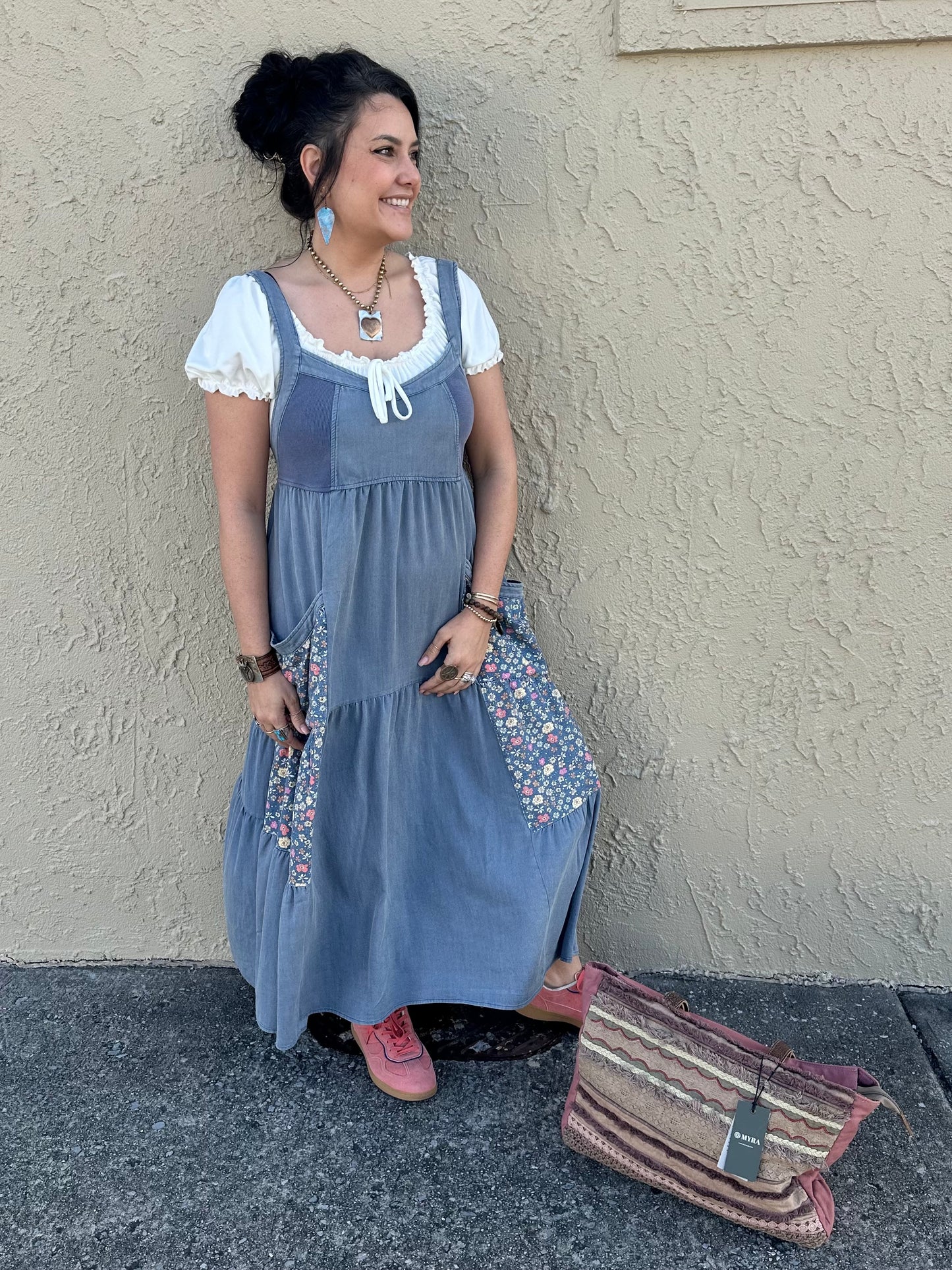 Floral Pocketed Dress