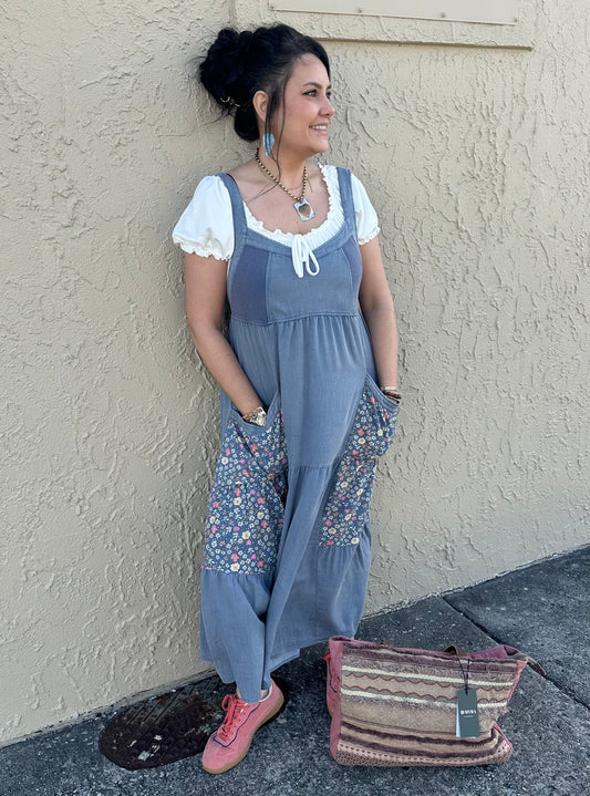 Floral Pocketed Dress