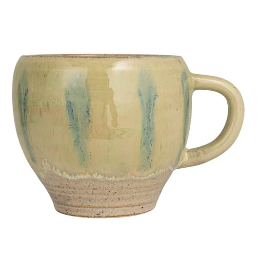 12 oz. Green & Blue Hand-Painted Stoneware Mug, 3 Styles