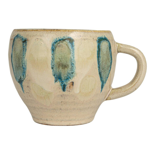 12 oz. Green & Blue Hand-Painted Stoneware Mug, 3 Styles