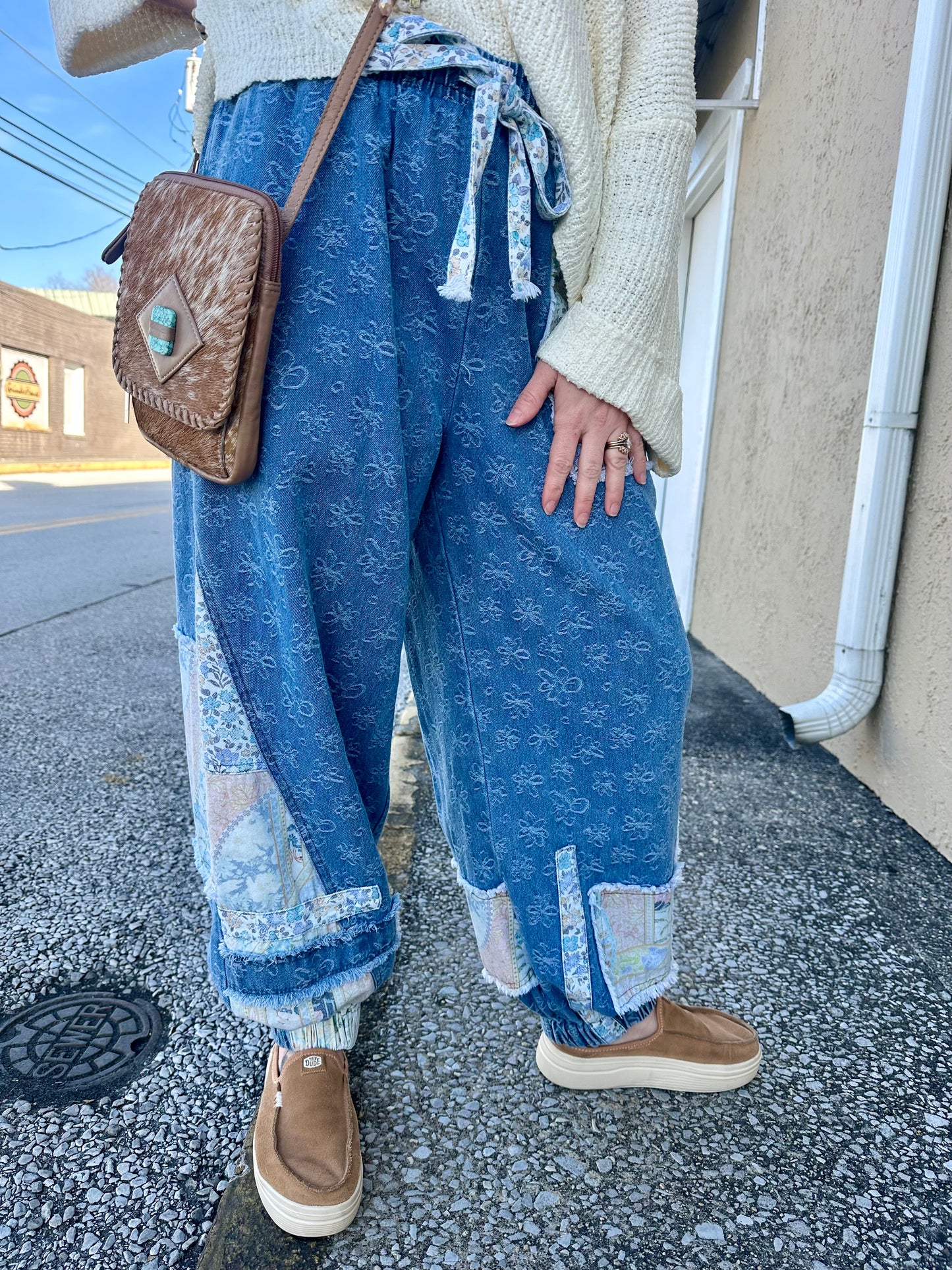 Denim Patchwork Jogger