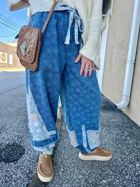 Denim Patchwork Jogger