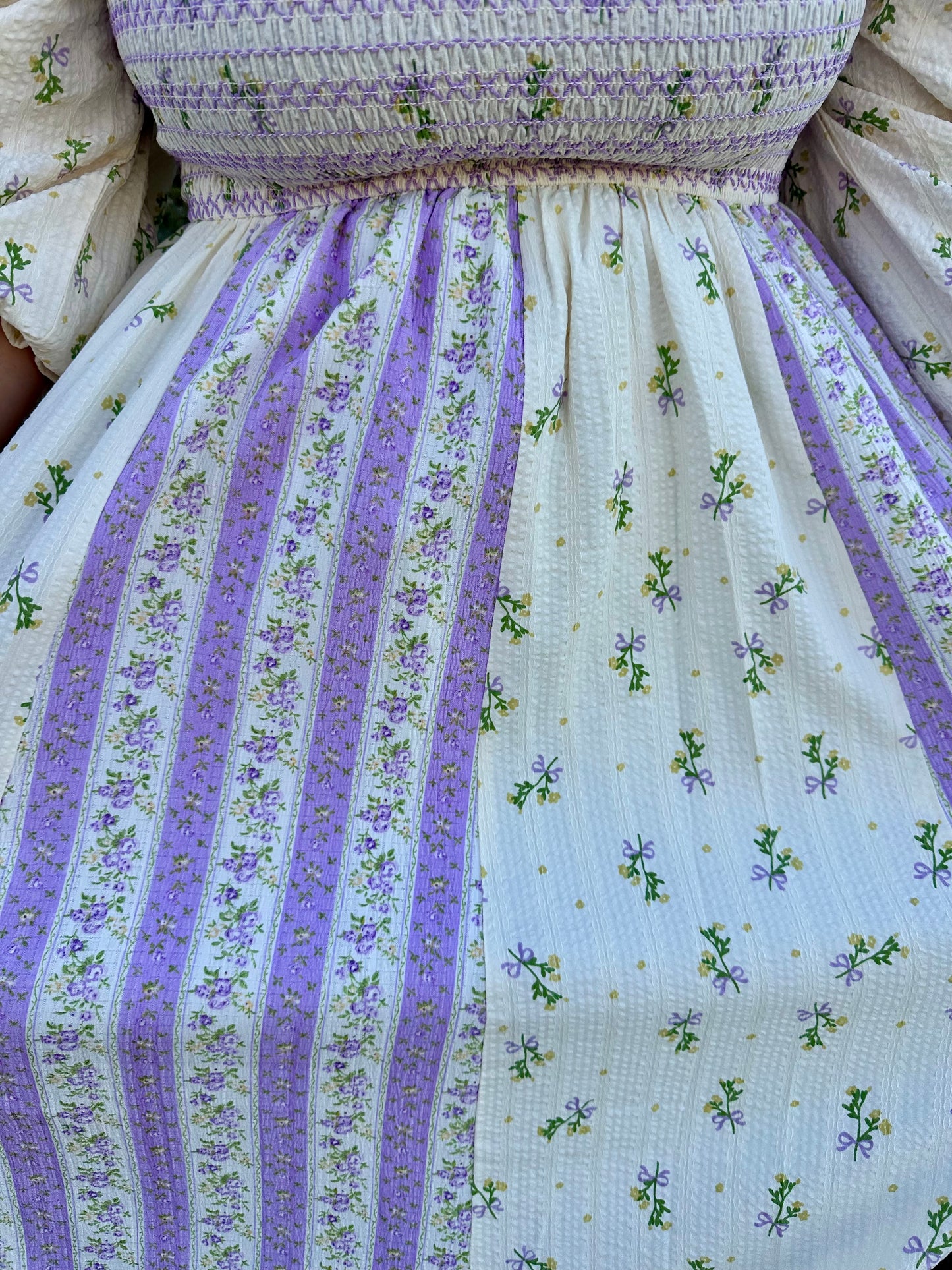 Floral Print Smocked Dress