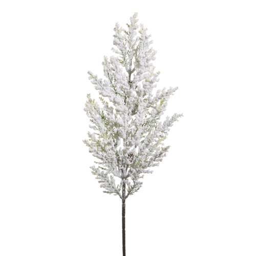 GLITTERED CEDAR SPRAY