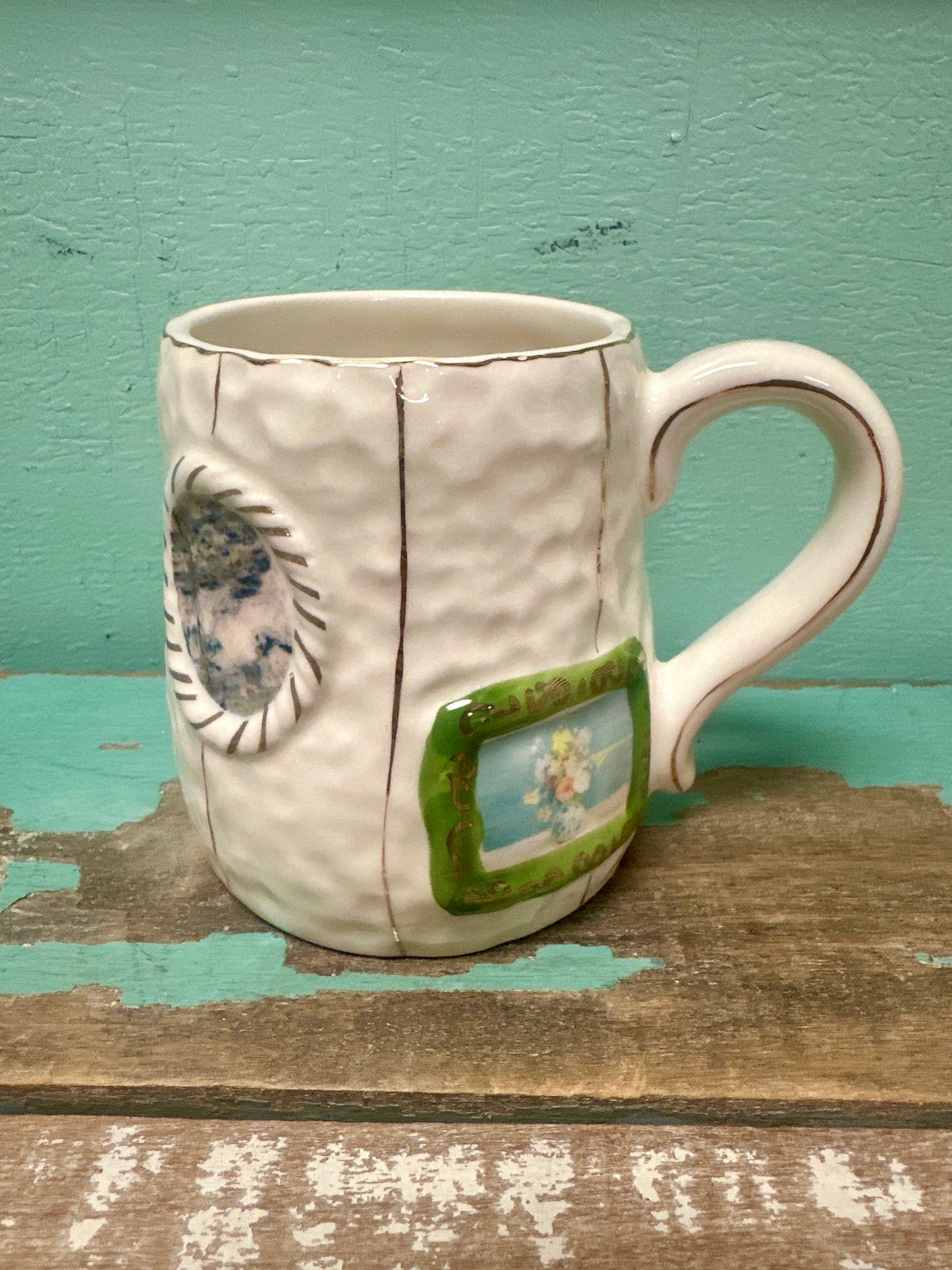 12 oz. Embossed Hand-Painted Mug, 4 Styles