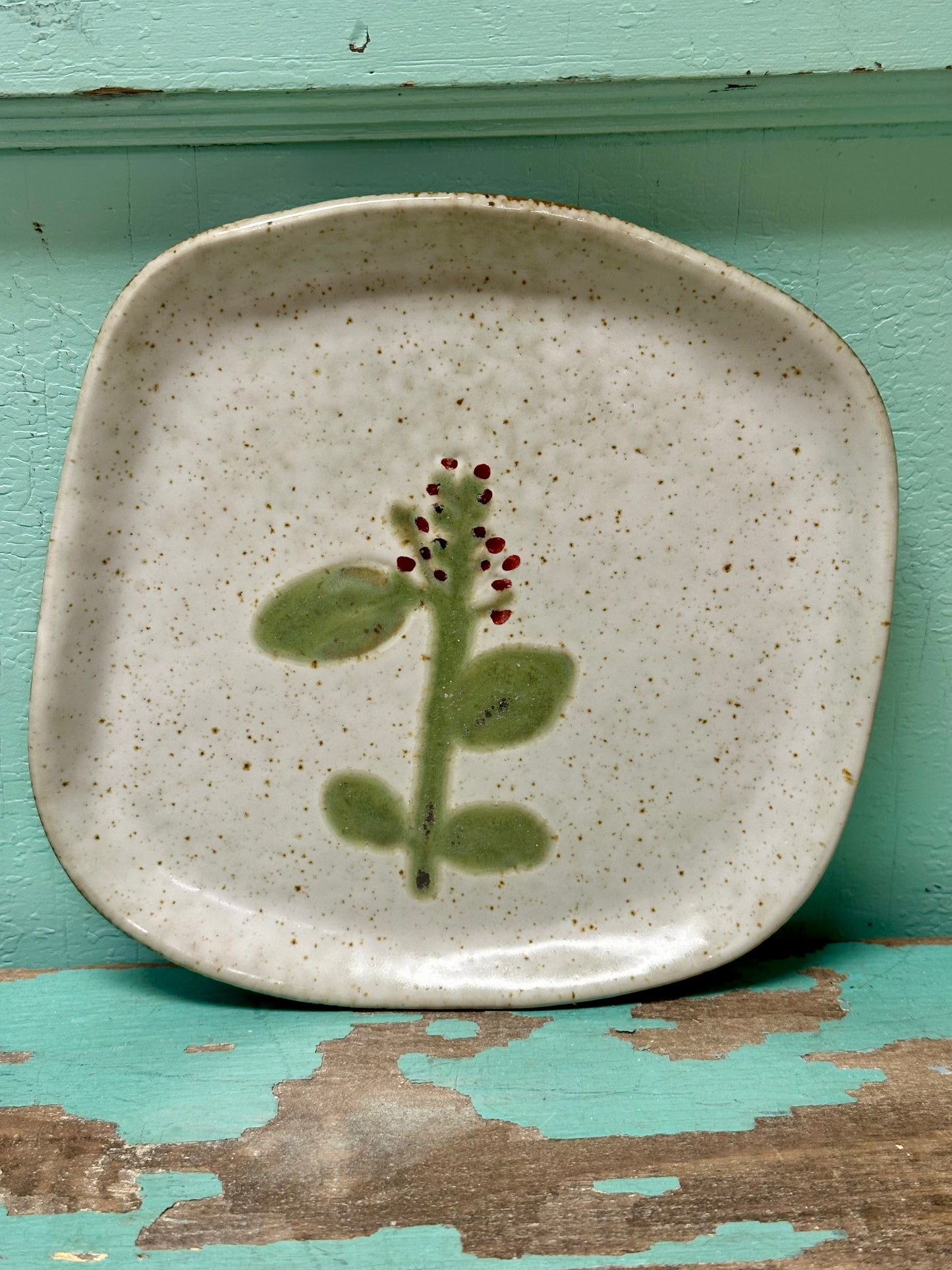 Hand-Painted Stoneware Plate, Reactive Glaze, 3 Styles