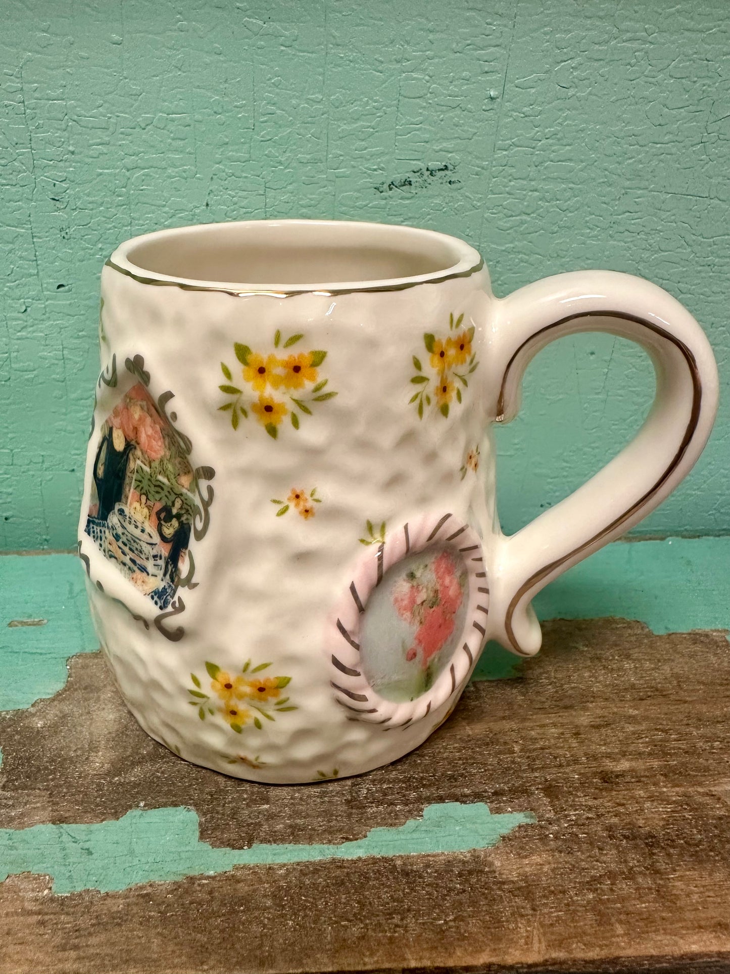 12 oz. Embossed Hand-Painted Mug, 4 Styles