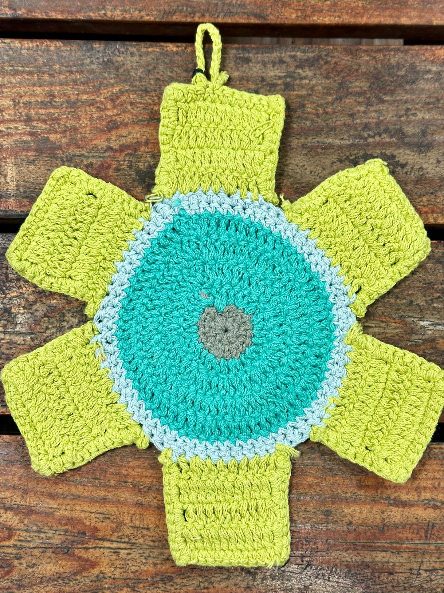Cotton Crocheted Flower Shaped Pot Holder, 4 Styles