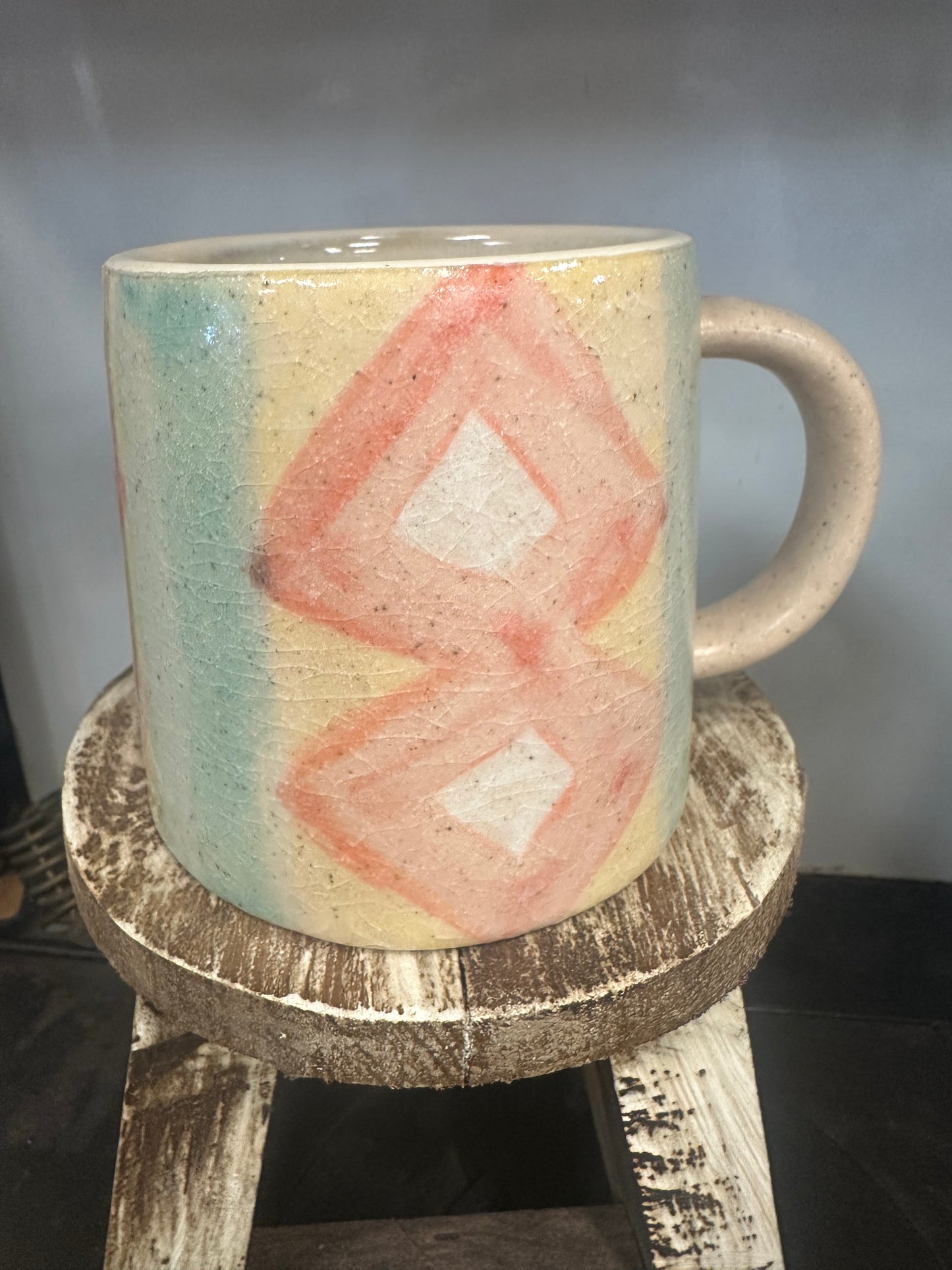 24 oz. Hand-Painted Terra-cotta Mug, 4 Styles