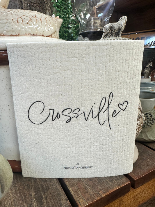 Cursive Crossville Swedish dish cloth