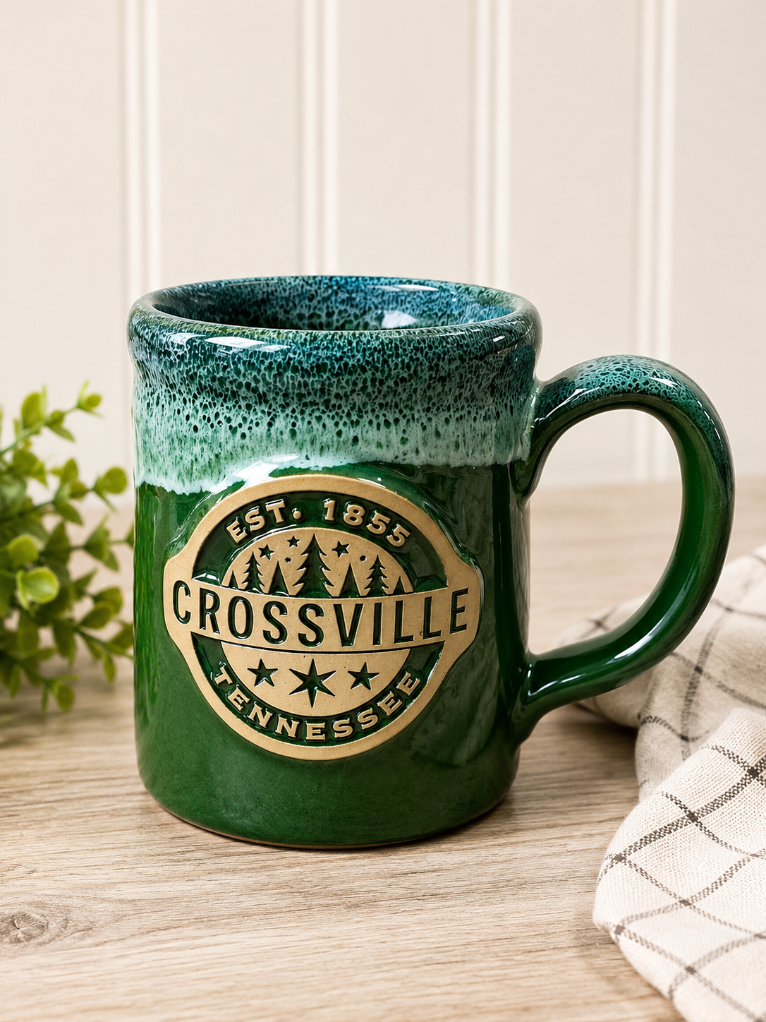 Custom Forest Green Camper Mug