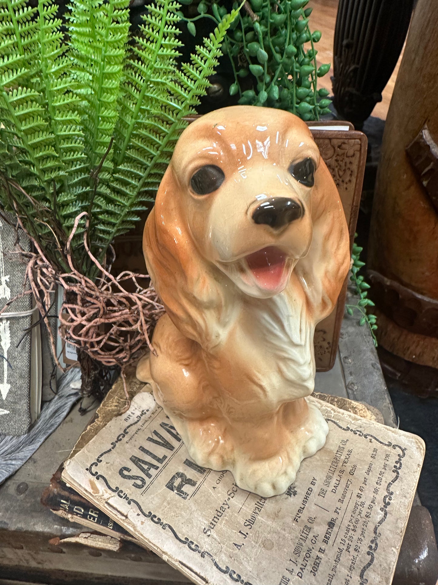 Vintage dog planter
