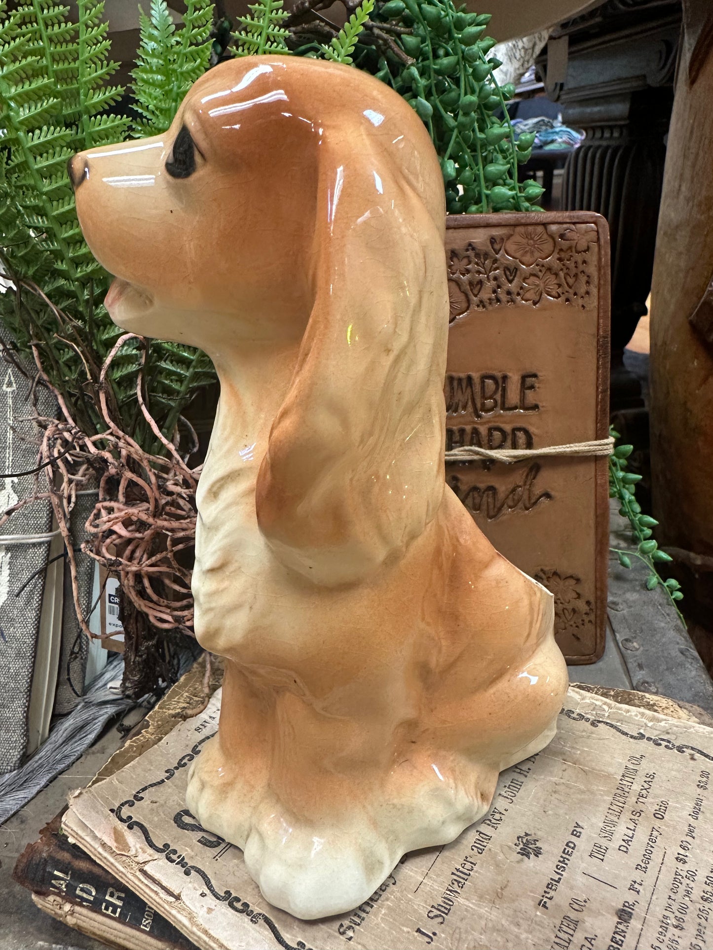 Vintage dog planter
