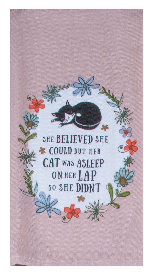 Cat on Lap Towel