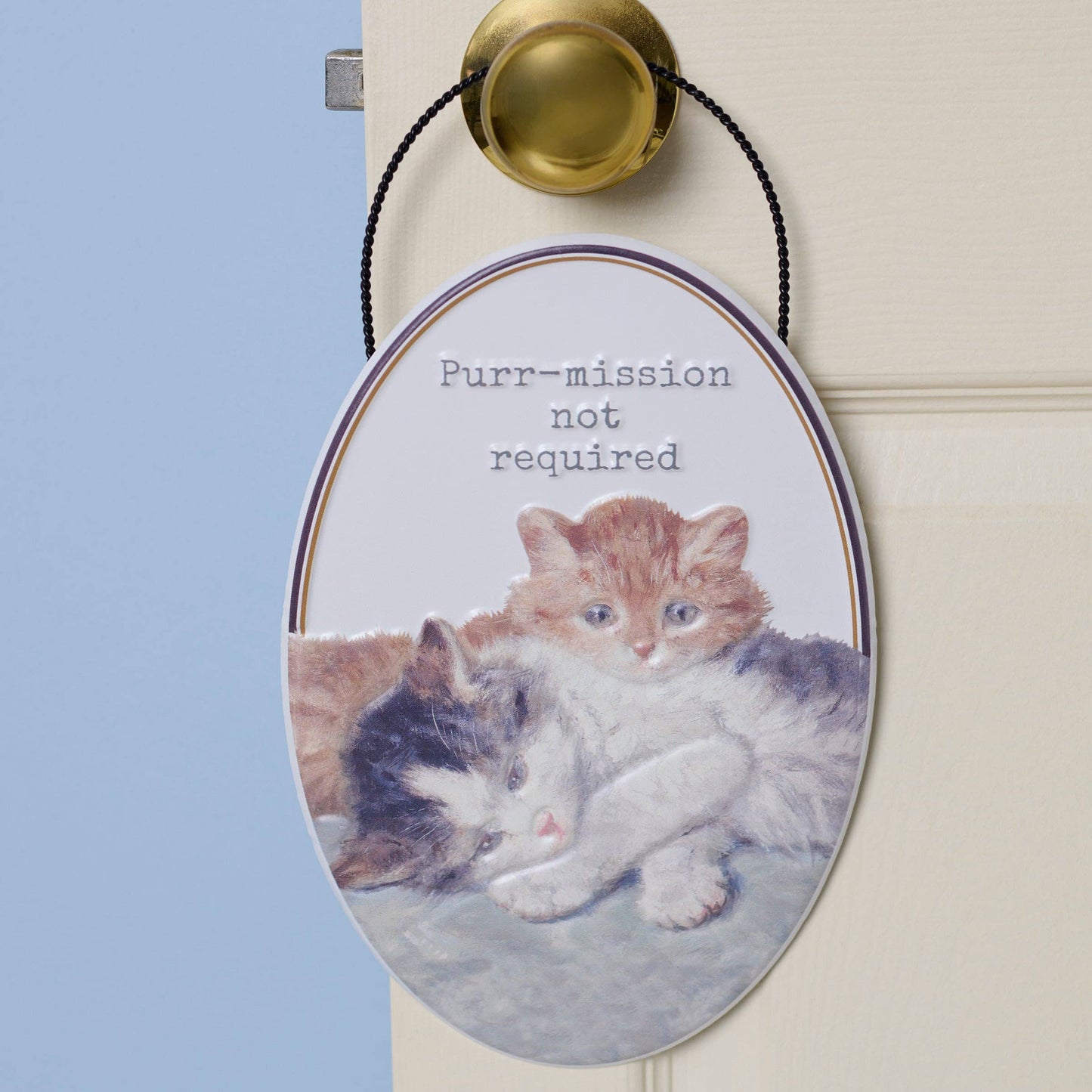 Purrmission Not Required Hanging Decor
