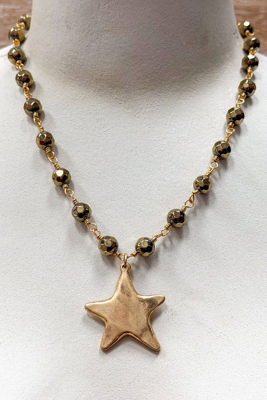 Talus Gold Necklaces: Gold Star