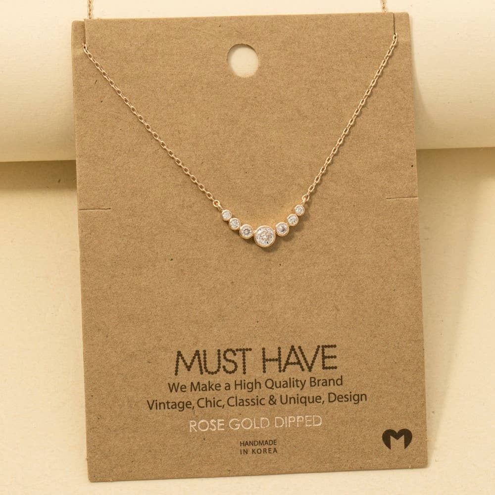 Elegant Jewel Link Charm Necklace: G