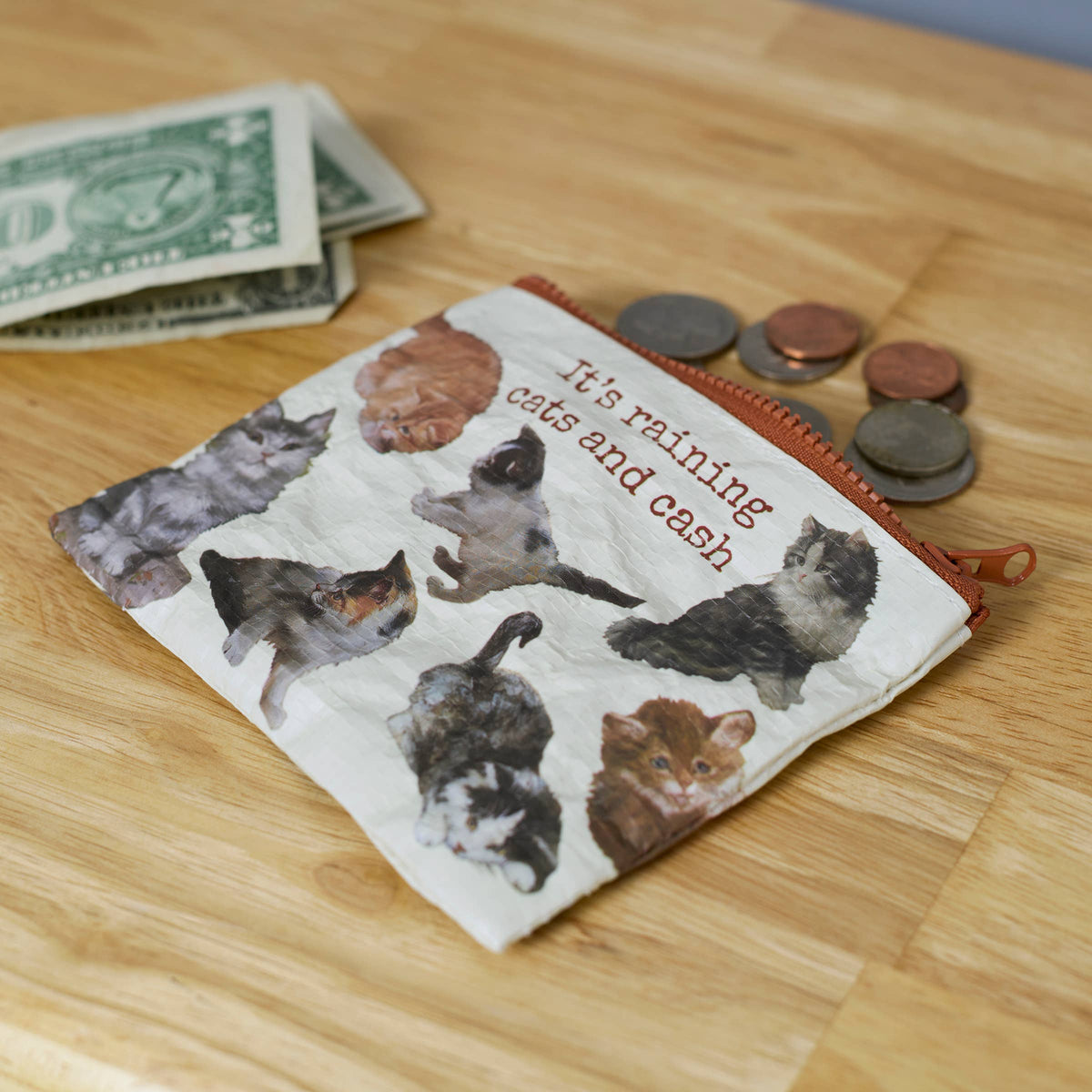 It's Raining Cats And Cash Zipper Wallet