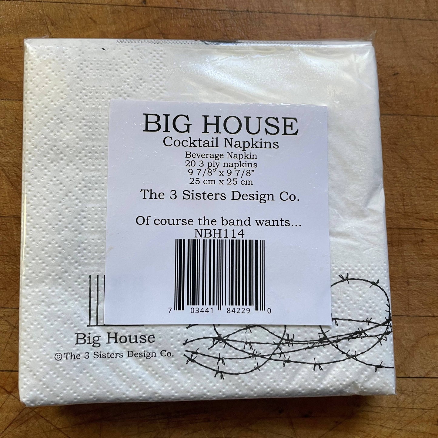 Big House Cocktail Napkins, Of course the band wants you...