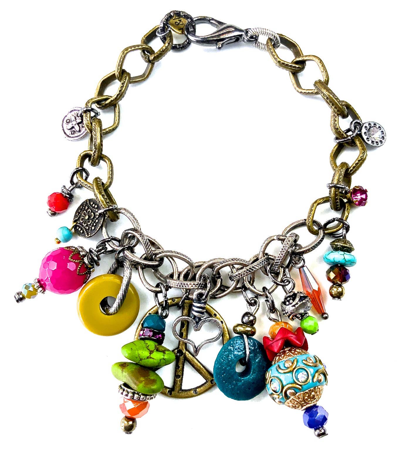 BR-Mixed Chains with Trinkets Charm Bracelet