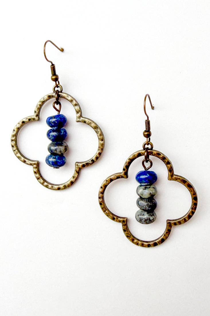 Shirley Earrings: Aqua