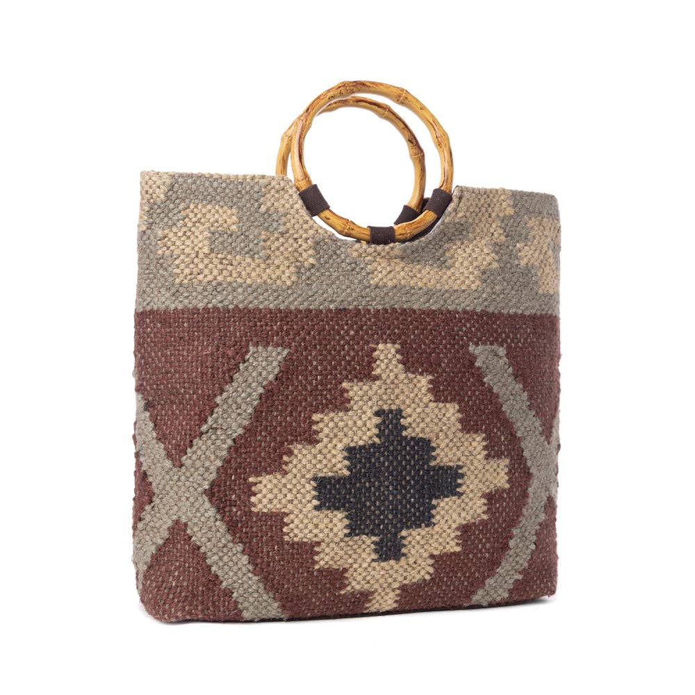Desert Loom Jute Tote Bag in Harvest Clay: Harvest Clay