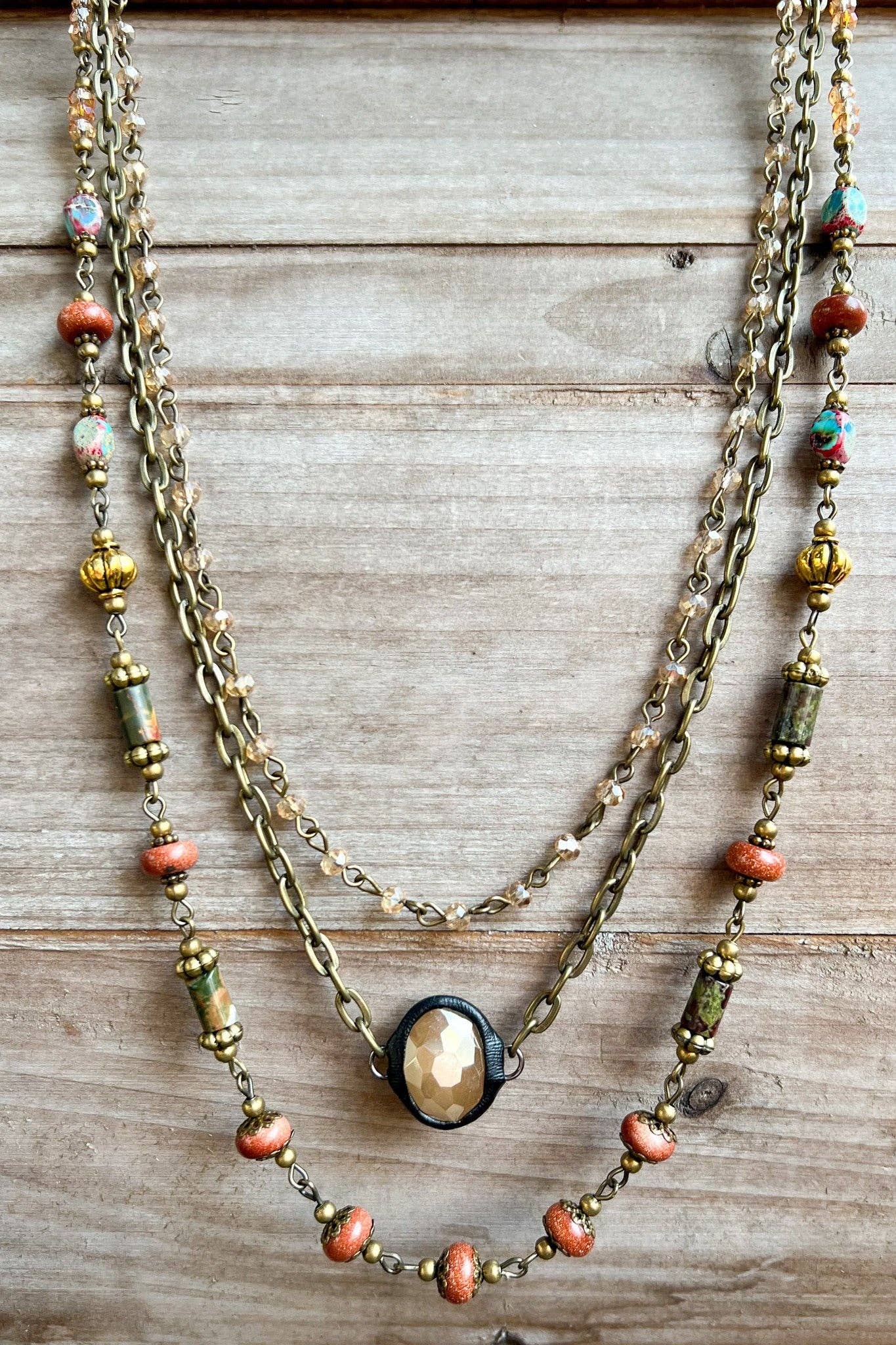 Justina Necklace: Imperial Jasper