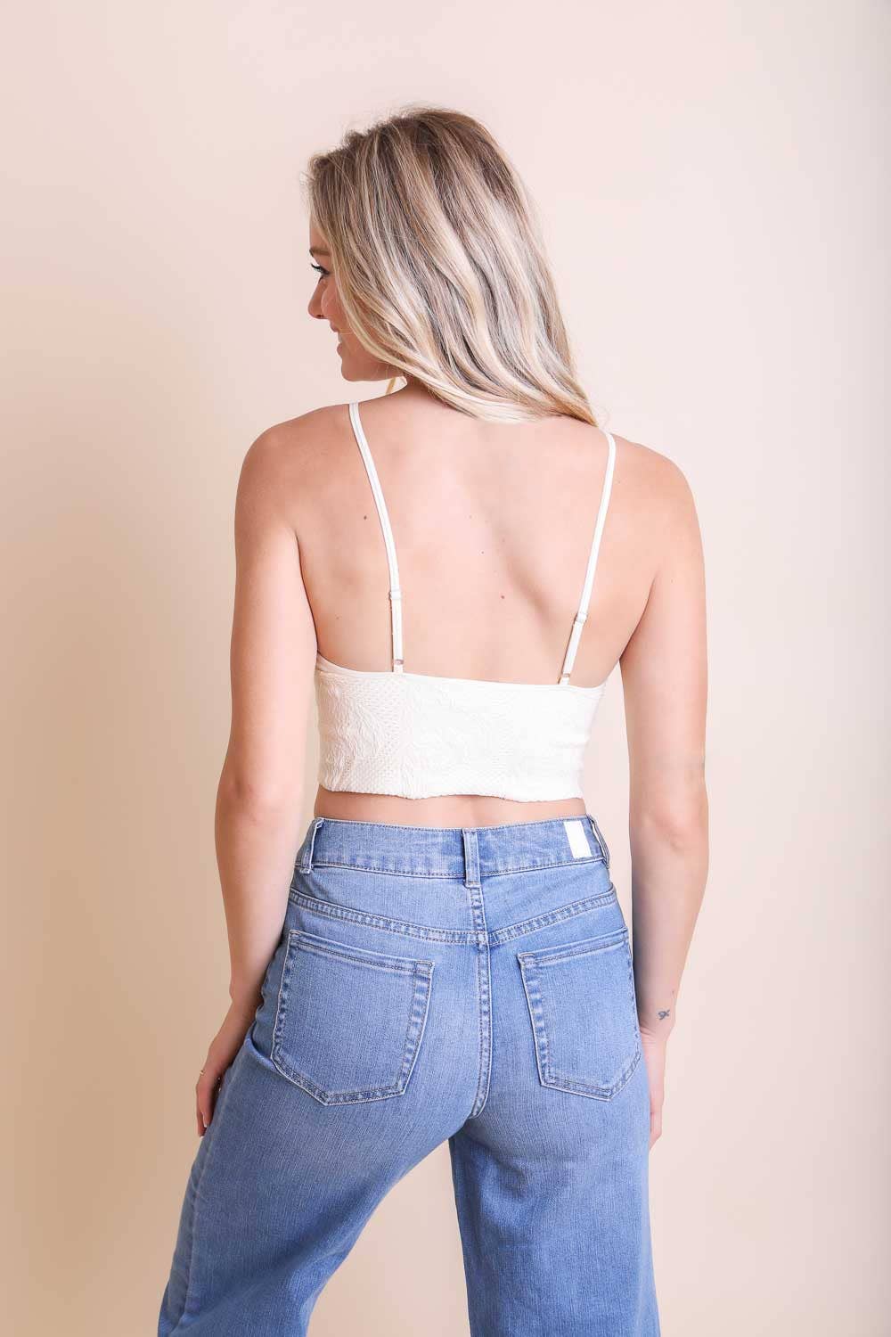 Seamless Padded V Neck Brami 🎀: Ivory