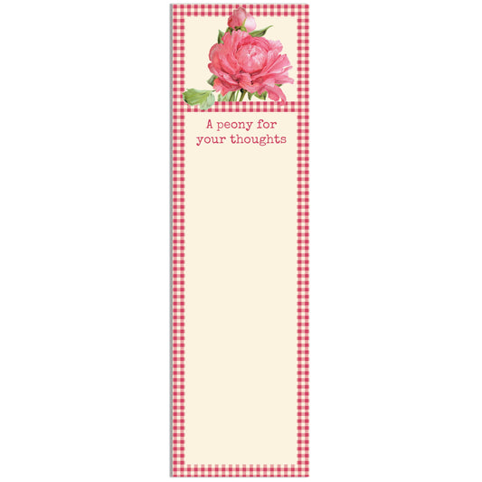 A Peony For Your Thoughts List Pad
