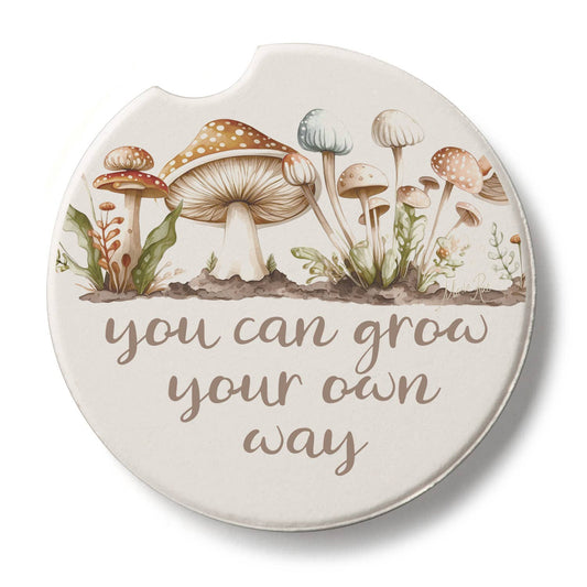 "Grow" Absorbent Stone Car Coaster 1pk