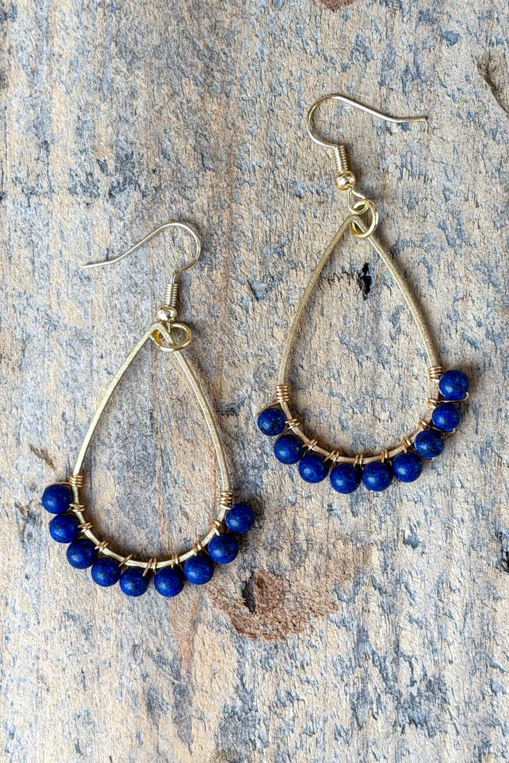 Missy Earrings: Labradorite