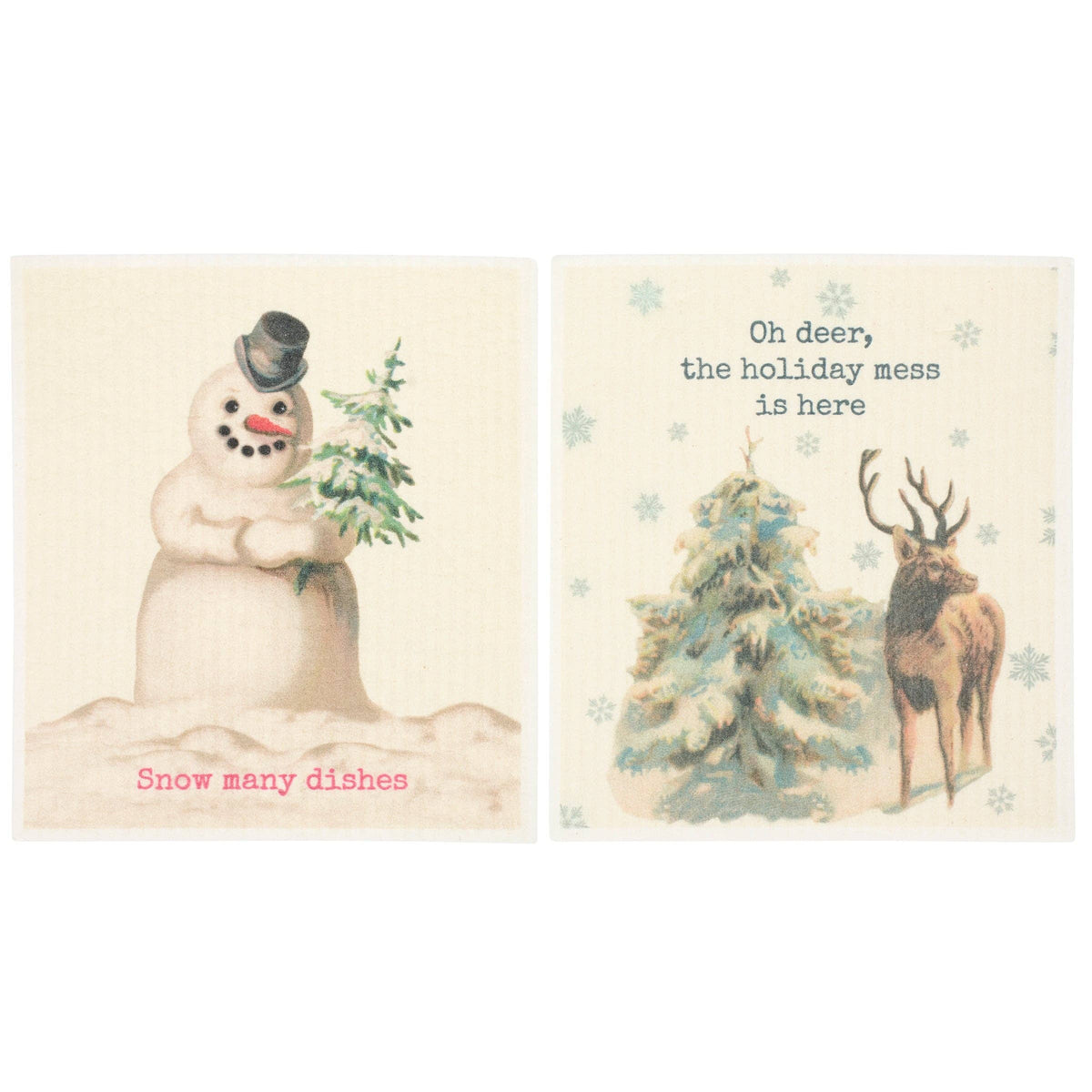Oh Deer Swedish Dishcloth Set