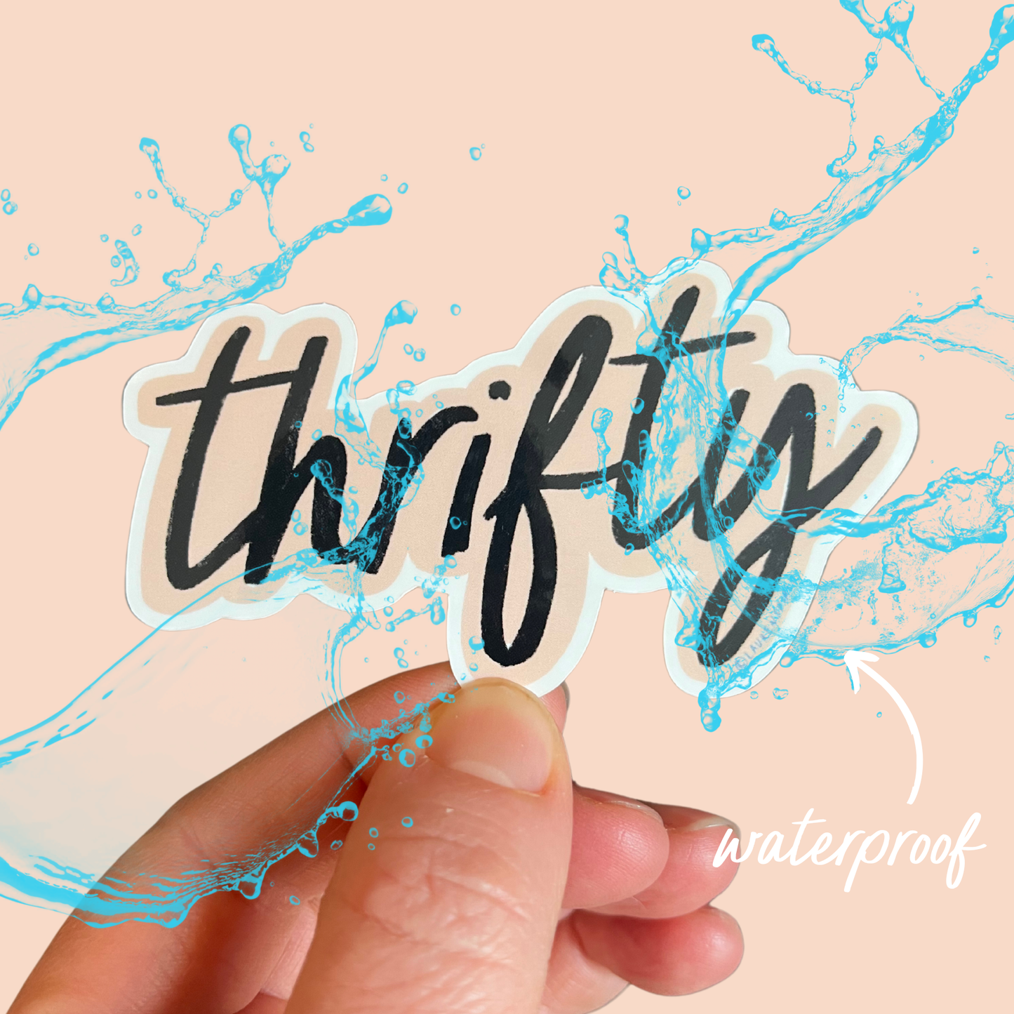 Thrifty Vinyl Sticker, Thrifting, Thrift store, second hand