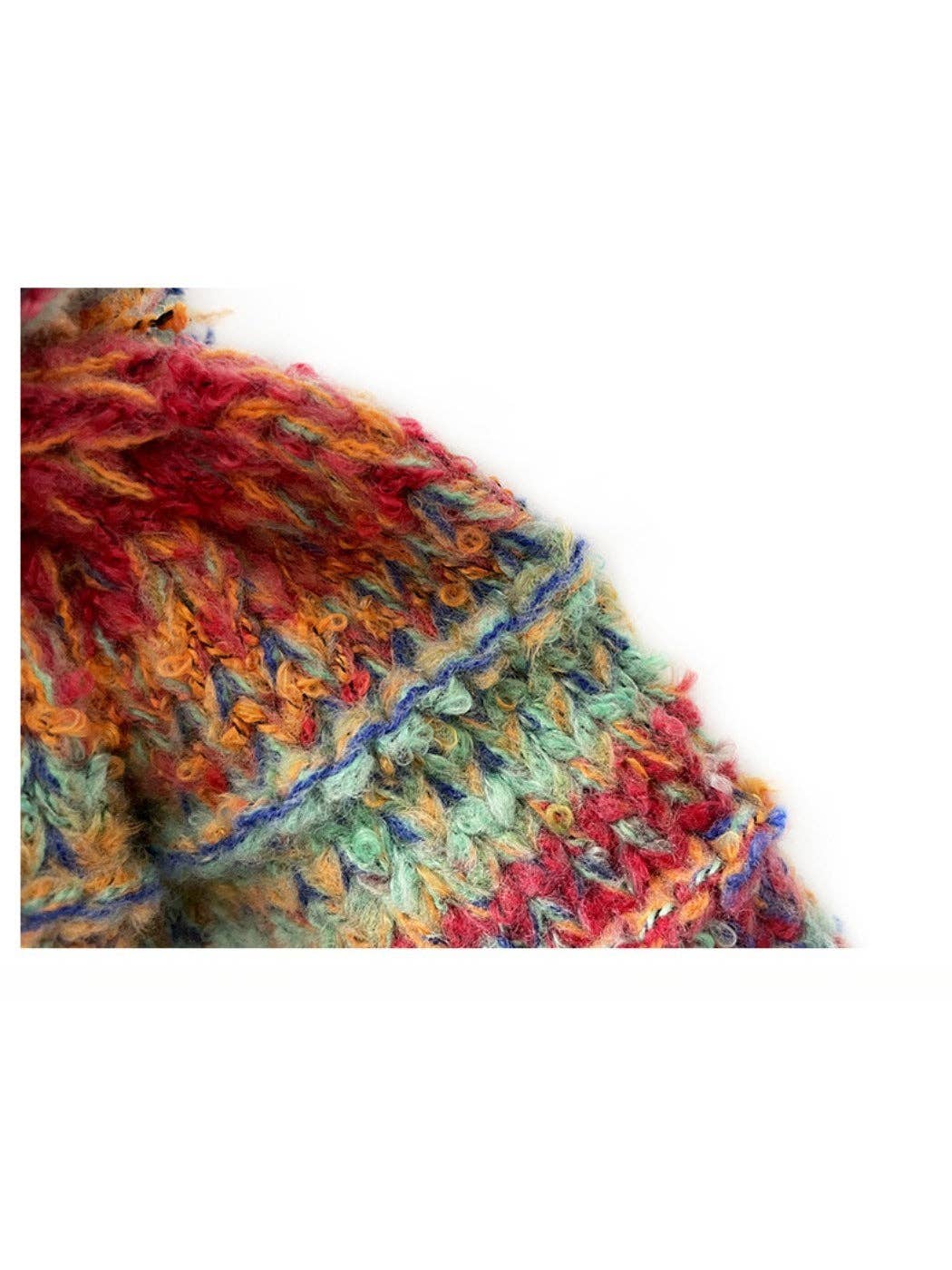 Haila - Women’s Colorblock Knit Earflap Beanie: Green