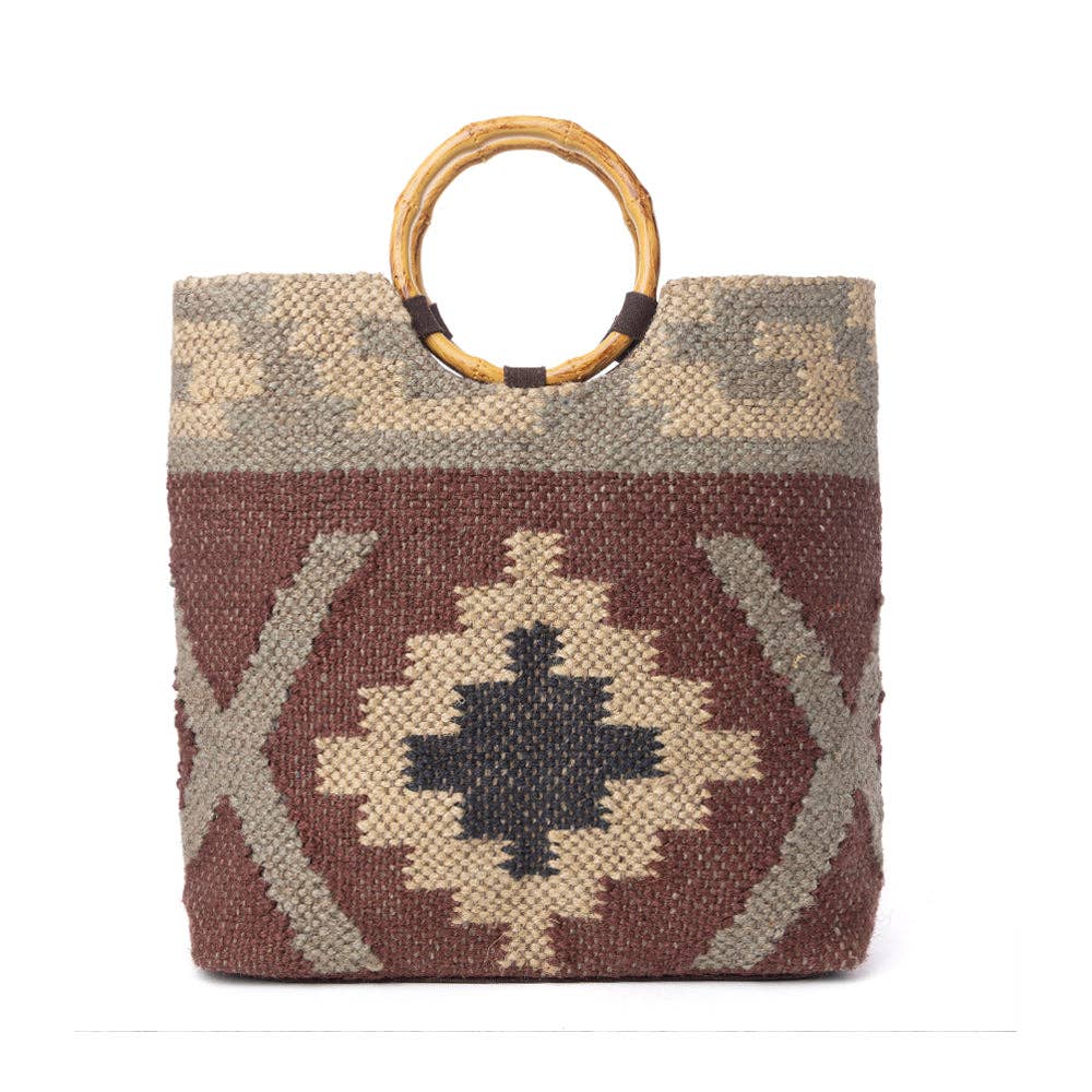 Desert Loom Jute Tote Bag in Harvest Clay: Harvest Clay
